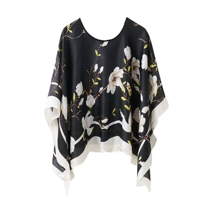 Shawls Summer Beach Sexy Women Fashion Print Chiffon Smock Bikini Cover Up Loose Blouse Sunscreen Comfortable Poncho