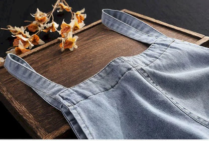 Denim Jumpsuits for Women Oversized Playsuit Denim Pants Loose High Waist Trousers Overalls for Women Clothes One-pieces XT1586
