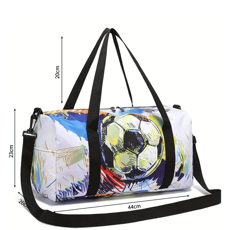 Popular Youthful game controller 3D Print Barrel Shape Crossbody Outdoor Sports Bags Gym Yoga Bag Large Capacity Travel Bags