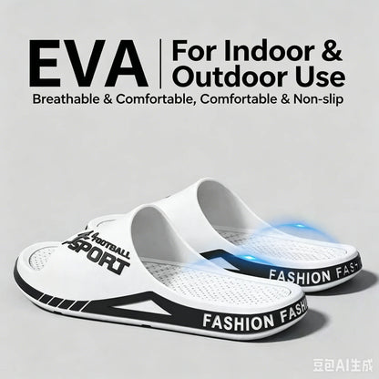 New Men's Slippers for Summer Outdoor Wear, EVA Sports Trend, Couple's Home Bathroom, Soft Soled Home, Men's Cool Slippers