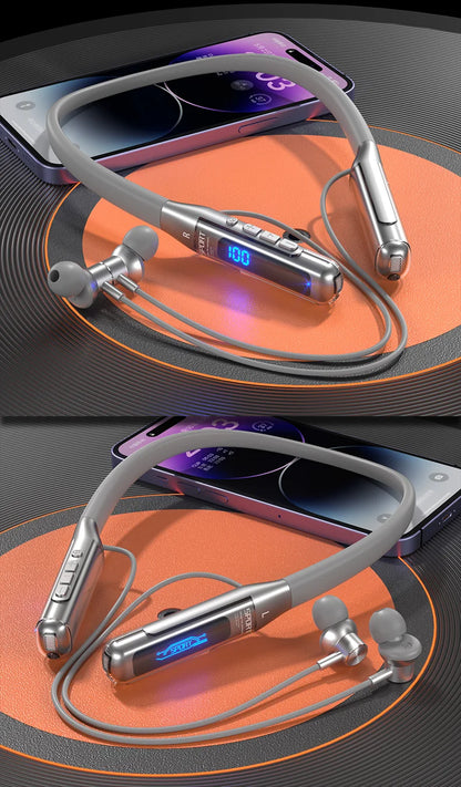 EARDECO 80 Hours Playback Bluetooth Headphone Neckband Wireless Headphones Bass Bluetooth Earphone with Mic Sport Stereo