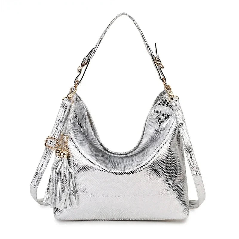 New Crossbody Bags for Women Tote Bag Hobo Messenger Bag Women's Shoulder Bag Vintage Tassel Ladies Hand Bags Leather Handbag