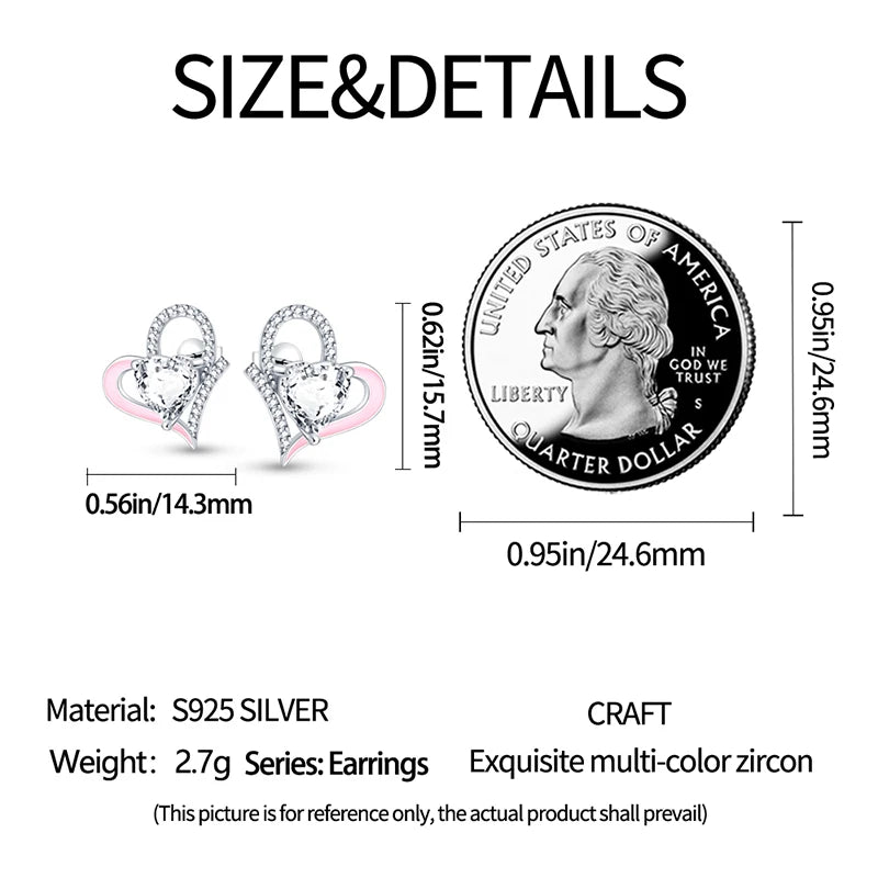 925 Sterling Silver Star Moon Heart Shape Earrings Jewelry Versatile Hoop Earrings For Women Jewelry Fine Birthday Party Gifts