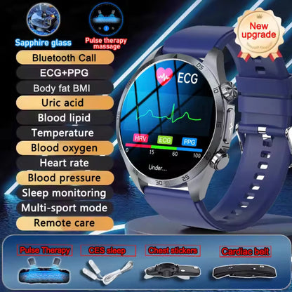 2026 New Medical Grade ECG Smart Watch Laser Treatment Accurate Measurement Blood Lipid Blood Oxygen BMI Sport Health Smartwatch