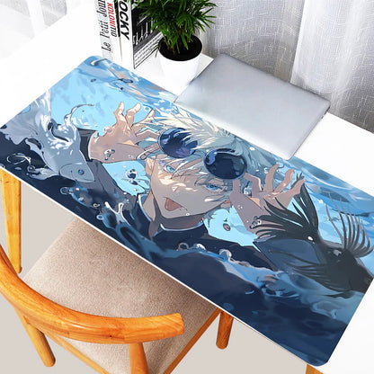 Mouse Pad Laptop Purple Japan Anime Gojo Mousepad XXL Non Slip Keyboard Rug PC J-jujutsu K-kaisen Extended Desk Mat For Boy Gift