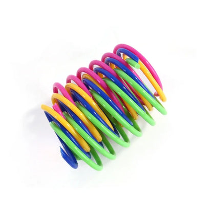 4Pcs Interactive Colorful Gauge Kitten Coil Spiral Springs Cat Toys for Kittens And Cats Pet Products