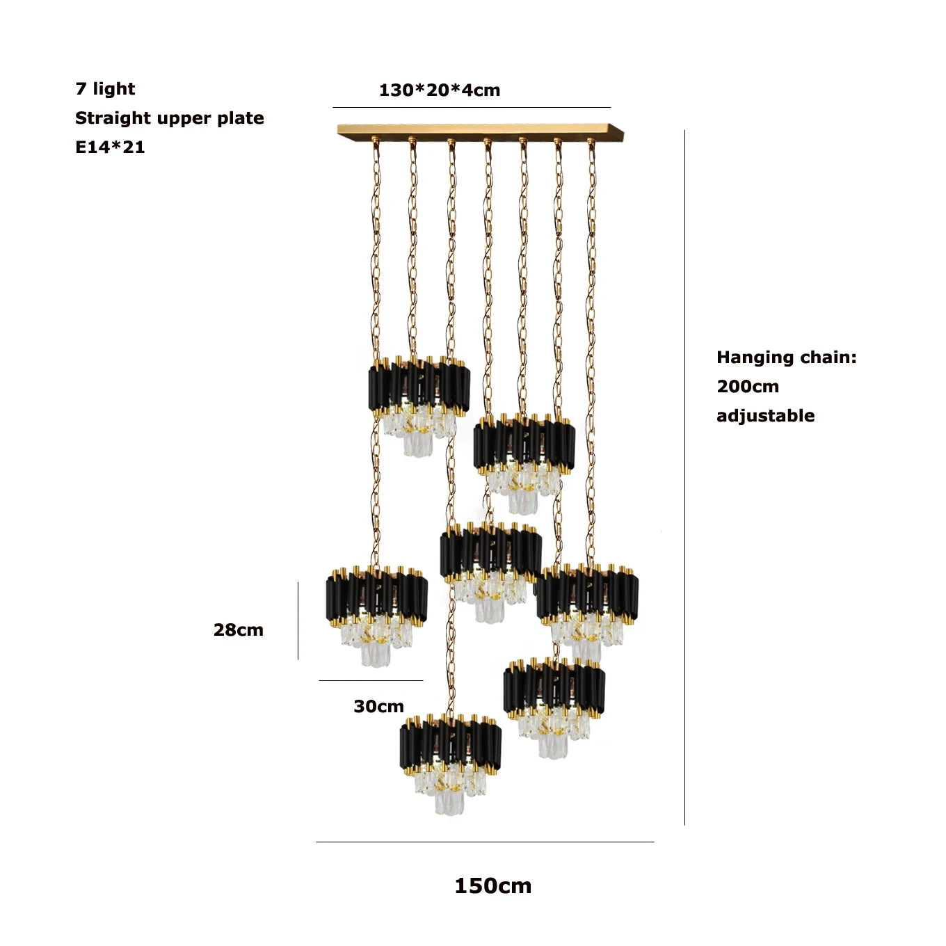 Villa Luxury Living Room Chandelier K9 Crystal Restaurant Pendant Lights Modern Ceiling Chandelier Dining Table Indoor Home Lamp