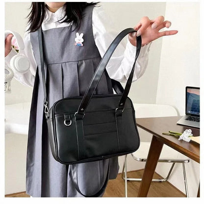 Japanese Style JK Bag Women High School Student Uniform Bag PU Leather Shoulder Bag Women Simple Handbags Crossbody Bags Itabag