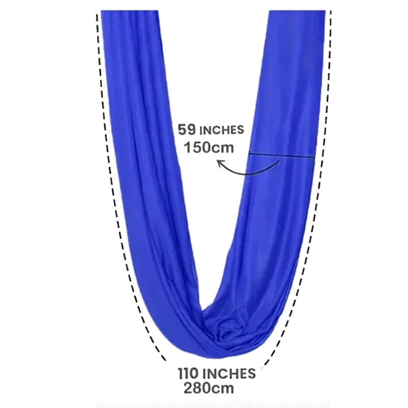 280*150cm Yoga Swing, Indoor Yoga Hammock, Nylon Material, Air Elastic Swing, Available for Outdoor Outings and Camping, 7 Color
