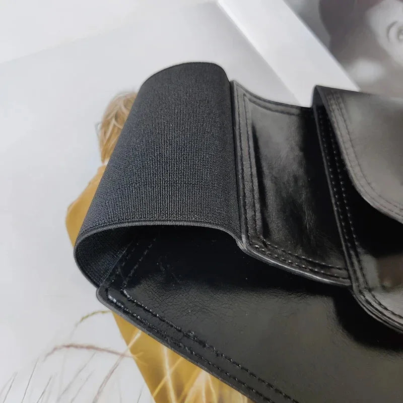 Plus Size Black Corset Belt Female Waist Belts For Women Luxury Elastic Wide Stretch Cummerbunds D Letter Coat Dress Waistband