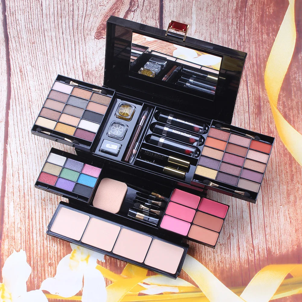 Professional Makeup Set Box Matte Glitter Eyeshadow Foundation Powder Kit Blush Women Multi-functional Palette Cosmetic Case