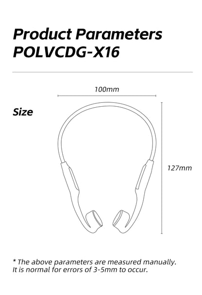 POLVCDG bone conduction swimming earphones IPX8 waterproof 32GB memory Bluetooth 5.4 silicone material 2025 new product x16