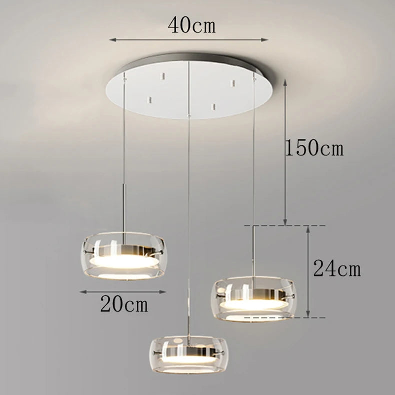Modern Pendant Light Lamps, Home Decor Ring LED Lights for Living Room,Chandeliers for Dining Room Hanging Light Indoor Lighting