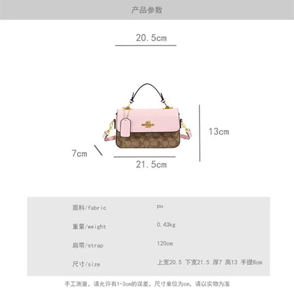 Advanced Women's Bag 2026 New Trendy Retro Small Square Bag Casual Versatile Women's Luxury Hand-Held Shoulder Crossbody Bag