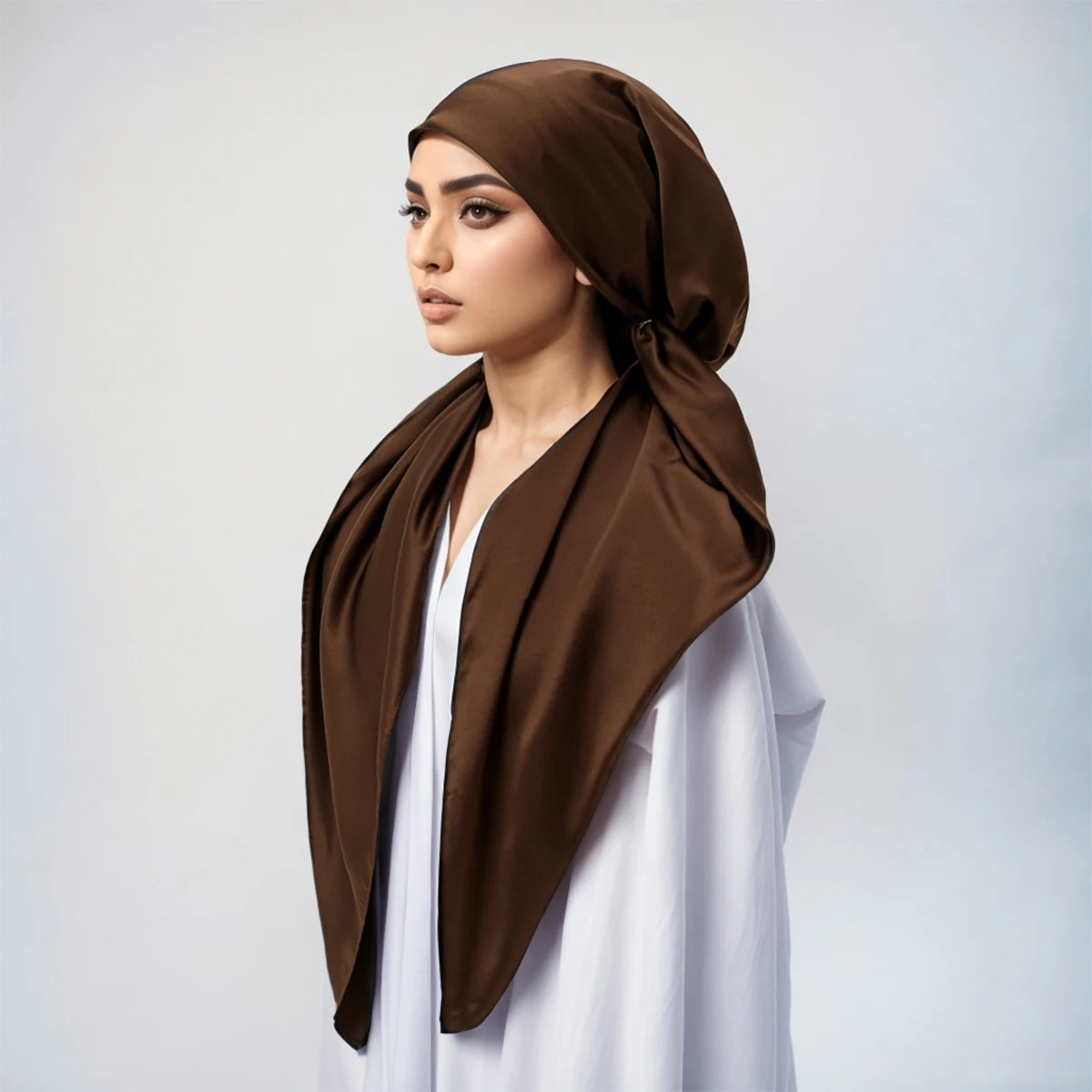 New Muslim Instant Hijab Scarf Print Turban Thick Hair Bonnet Night Cap Turban For Sleeping Elastic Hair Satin Bonnet For Sleep