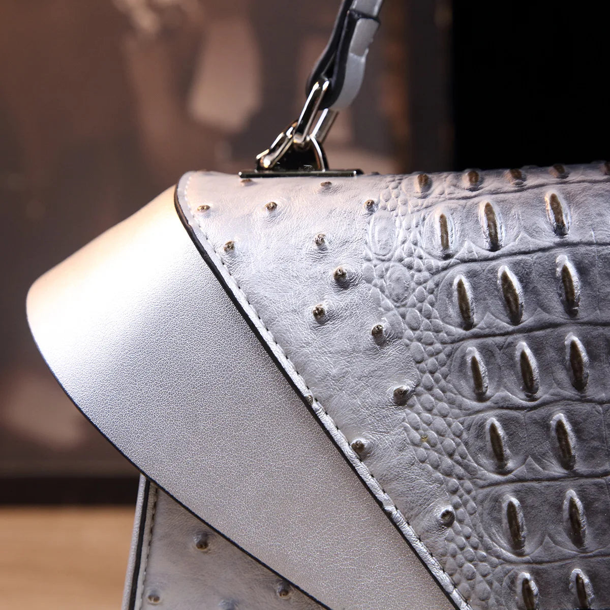 Luxury Designer Brand New Cowhide High Quality Crocodile Print Handbag Women's Fashion Single Shoulder Crossbody Bag Hot Sale