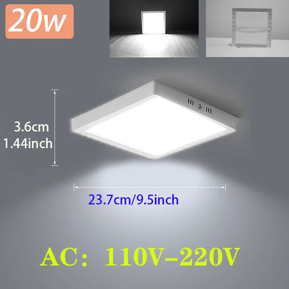 Modern Led Ceiling Lamps 15/20/30W Ceiling Panel Fixtures AC 110V-220V For Room Living Bedroom Kitchen Home Decor Panel Lights