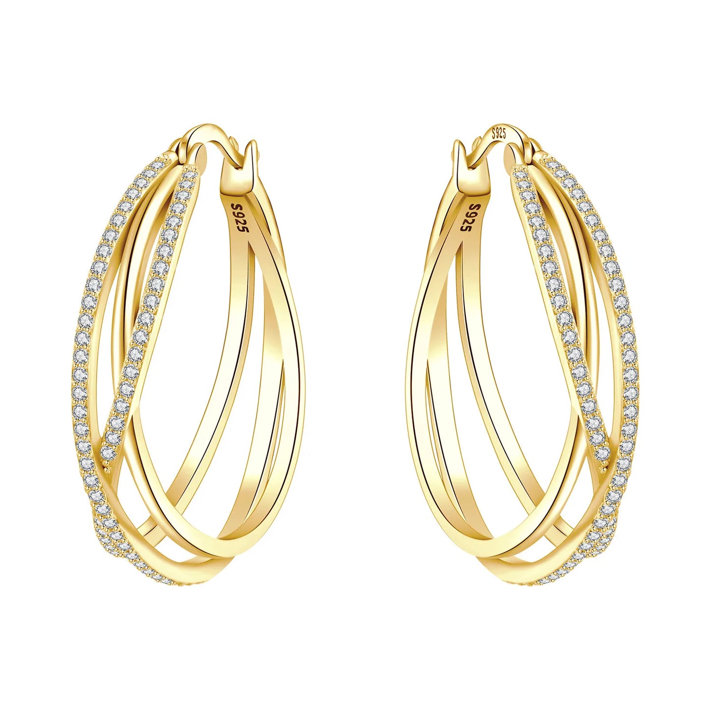 Original 925 Sterling Silver Heart Vintage Luxury Earrings Fashion 18K Gold Hoop Earrings for Women Piercing Jewelry Aretes 2026