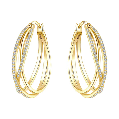 Original 925 Sterling Silver Heart Vintage Luxury Earrings Fashion 18K Gold Hoop Earrings for Women Piercing Jewelry Aretes 2026