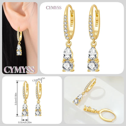 Original 925 Sterling Silver Heart Vintage Luxury Earrings Fashion 18K Gold Hoop Earrings for Women Piercing Jewelry Aretes 2026