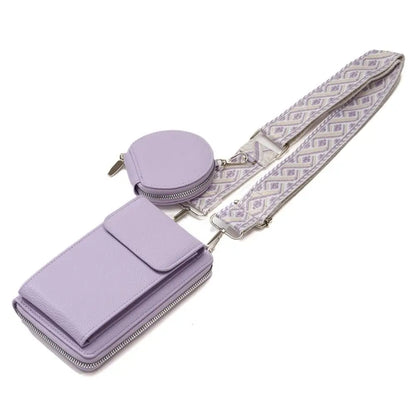 Fashion PU Leather Mobile Phone Bag Lightweight Mini Size Small Purse Crossbody Bag Women Ladies