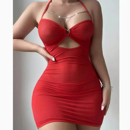 Off Shoulder Ultra Short Sexy Bras Pajamas Home Sling Dresses Night Shirts Sexi Women's Nightgown Lingerie See Through Homewear