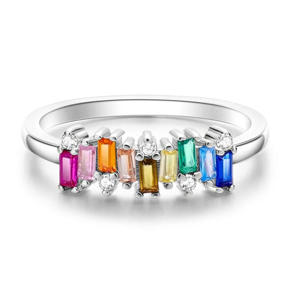 LAZA 925 Sterling Silver Colorful Rings Sparking Zirconium Bowknot Moon Sun Original Ring For Women Anniversary Wedding Gifts