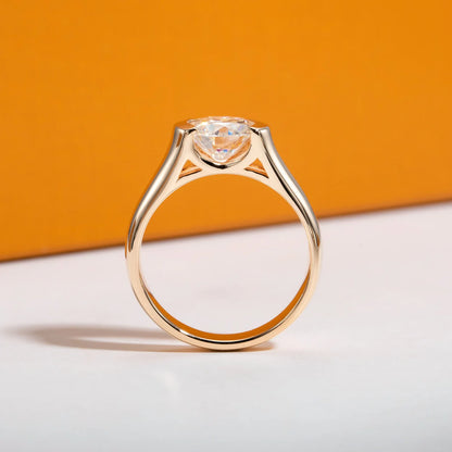 Carnica Luxury 925 Sterling Silver 2CT Real Moissanite Ring for Women GRA Simple Diamond Wedding Jewelry Gift Brilliant Hot New