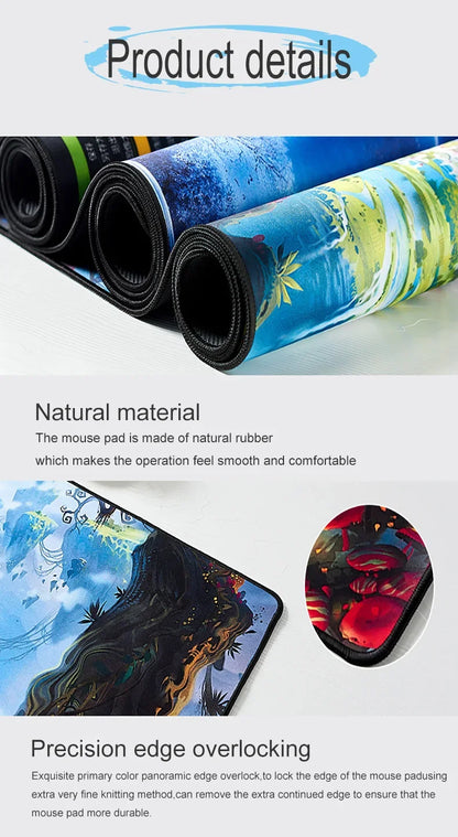 Black and White Dragon Large Mouse Mat Gaming Mousepad Big Rubber Base Mouse Pad Purple Deskpad Eyboard Mats Mousepads 400x900