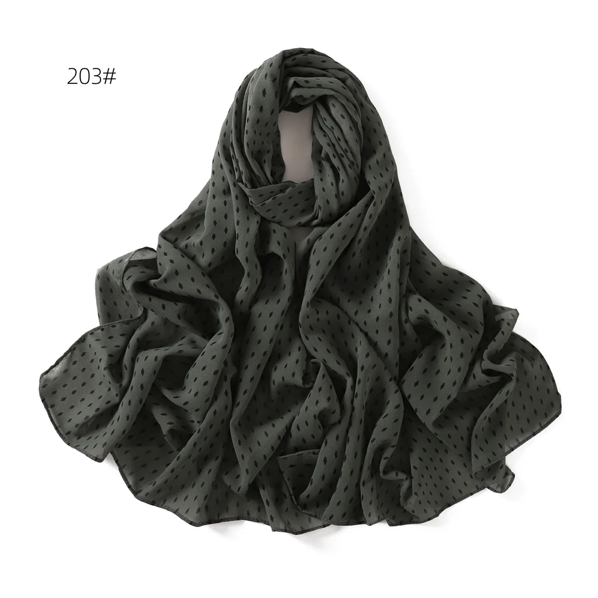 66 Colors Pearl Chiffon Printed Hijab Scarf New Fresh Small Floral Polka Dot Sunscreen Silk Scarf Shawl Turbans for Women Hijabs