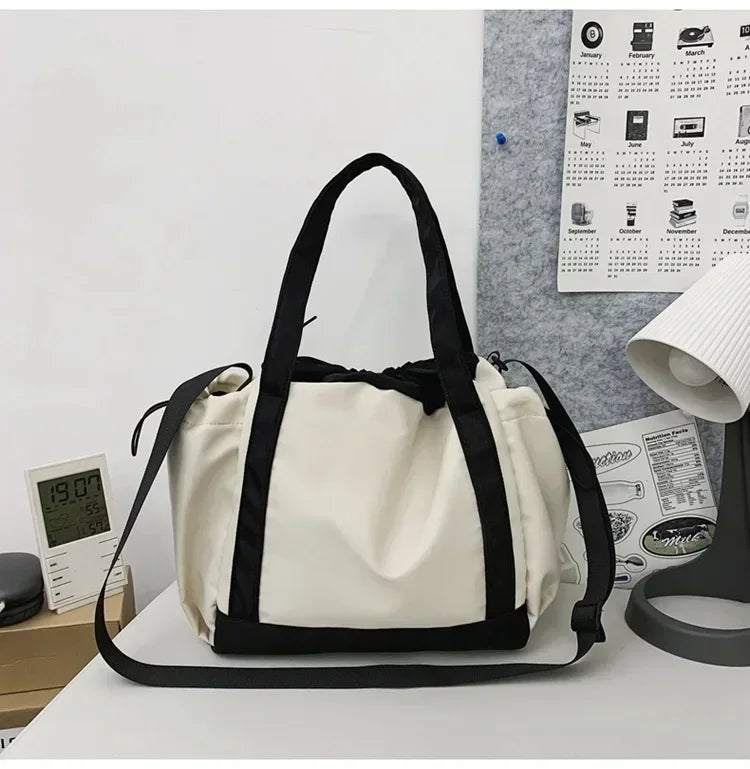 Women New Crossbody Bag Wholesale Large Capacity Couple Shoulder Bag New Casual Nylon Tote Bag Luxury Drawstring Handbag 2025