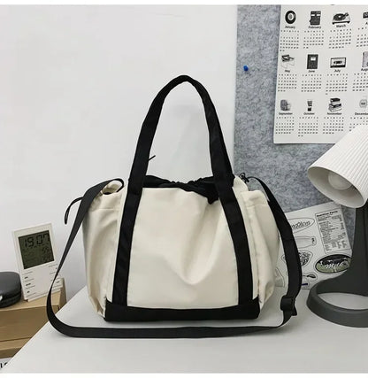 Women New Crossbody Bag Wholesale Large Capacity Couple Shoulder Bag New Casual Nylon Tote Bag Luxury Drawstring Handbag 2025