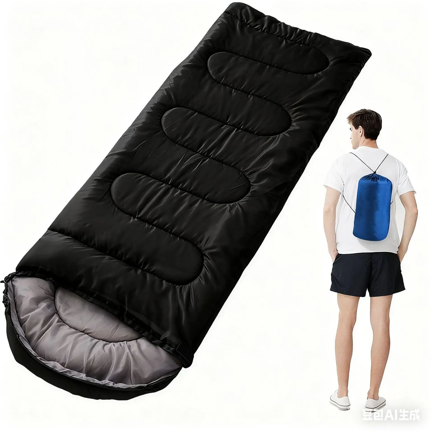 Sleeping Bag Outdoor Camping Camping Travel Four Seasons Universal Double Splicing Outdoor Sleeping Bag