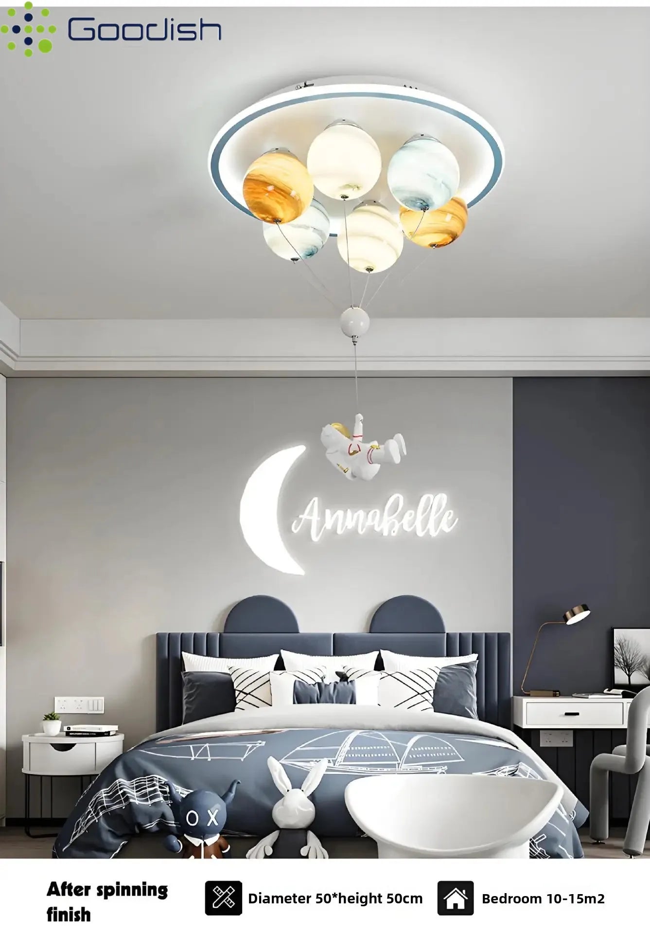 Modern Nordic Stylish Astronaut Planet Sky Led Ceiling Lights Art Creative Lamp for Chidren's Bedroom Home Decoration Chandelier
