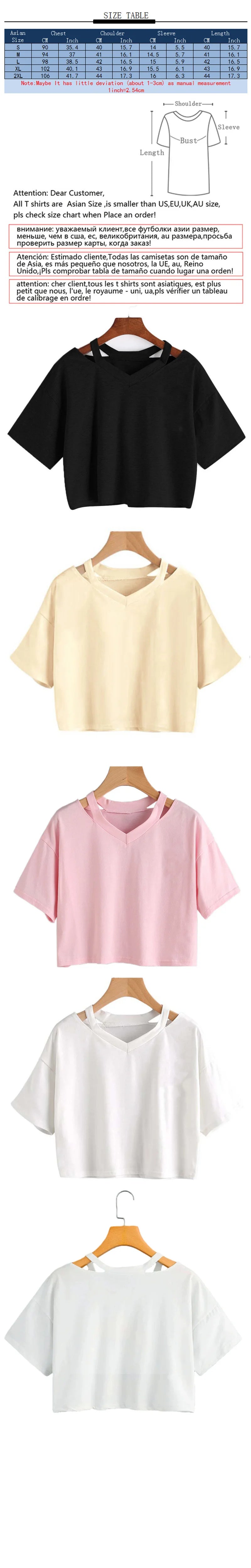 Y2k Crop Tops Women's Graphic Short Sleeve V-neck Cropped T Shirt 90s Vintage Tshirt Woman Summer Sexy T-shirt