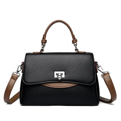 Luxury Large Capacity Multilayer Shoulder Messenger Bag High Quality Leather Handbag Women Designer Crossbody Sac Female Tote