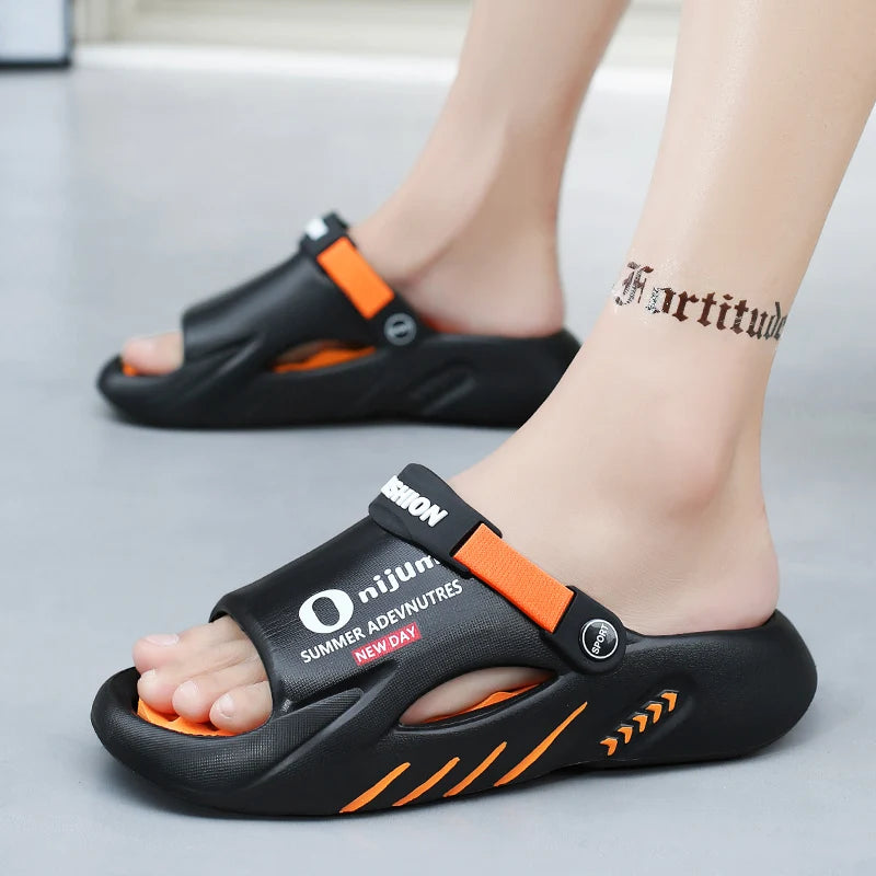 Men Sandals New Summer EVA Soft-soled Platform Slides Slippers Indoor Outdoor Walking Beach Shoes Flip Flops Mens Shoes