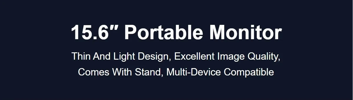 AHXJKA 15.6”Portable Monitors Game Screen HD Computer Expand  Laptop Second Display Speaker For XBox PS4/5 Switch With Speaker