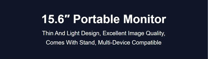 AHXJKA 15.6”Portable Monitors Game Screen HD Computer Expand  Laptop Second Display Speaker For XBox PS4/5 Switch With Speaker