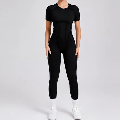 Yoga Sports Fitness Jumpsuits Sets Pants Women's Hip-lifting One-piece Open Back Long-sleeved Outdoors Workout Gym Yoga Bodysuit
