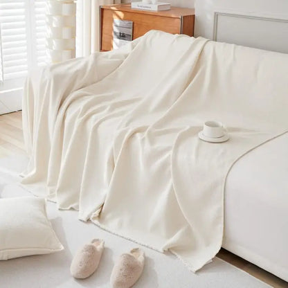 1pcs Solid color Sofa Cover Simple Anti-cat Scratch Solid Color Cushion Home Living Room Seat Dustproof Blanket