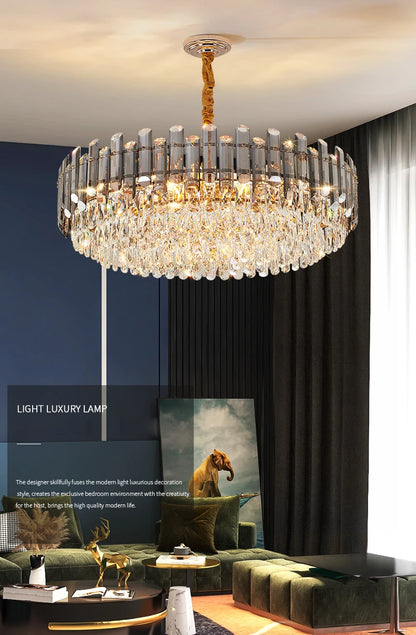 Nordic Led Crystal Chandeliers Gold Luxury Lighting Dining Living Room Bedroom Kitchen Island Lights Indoor Hanging Light Lustre