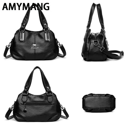 Luxury Handbags 3 Layers Large Capacity High Quality Designer Handbags Soft Leather Ladies Shoulder Crossbody Bag for Women Sac