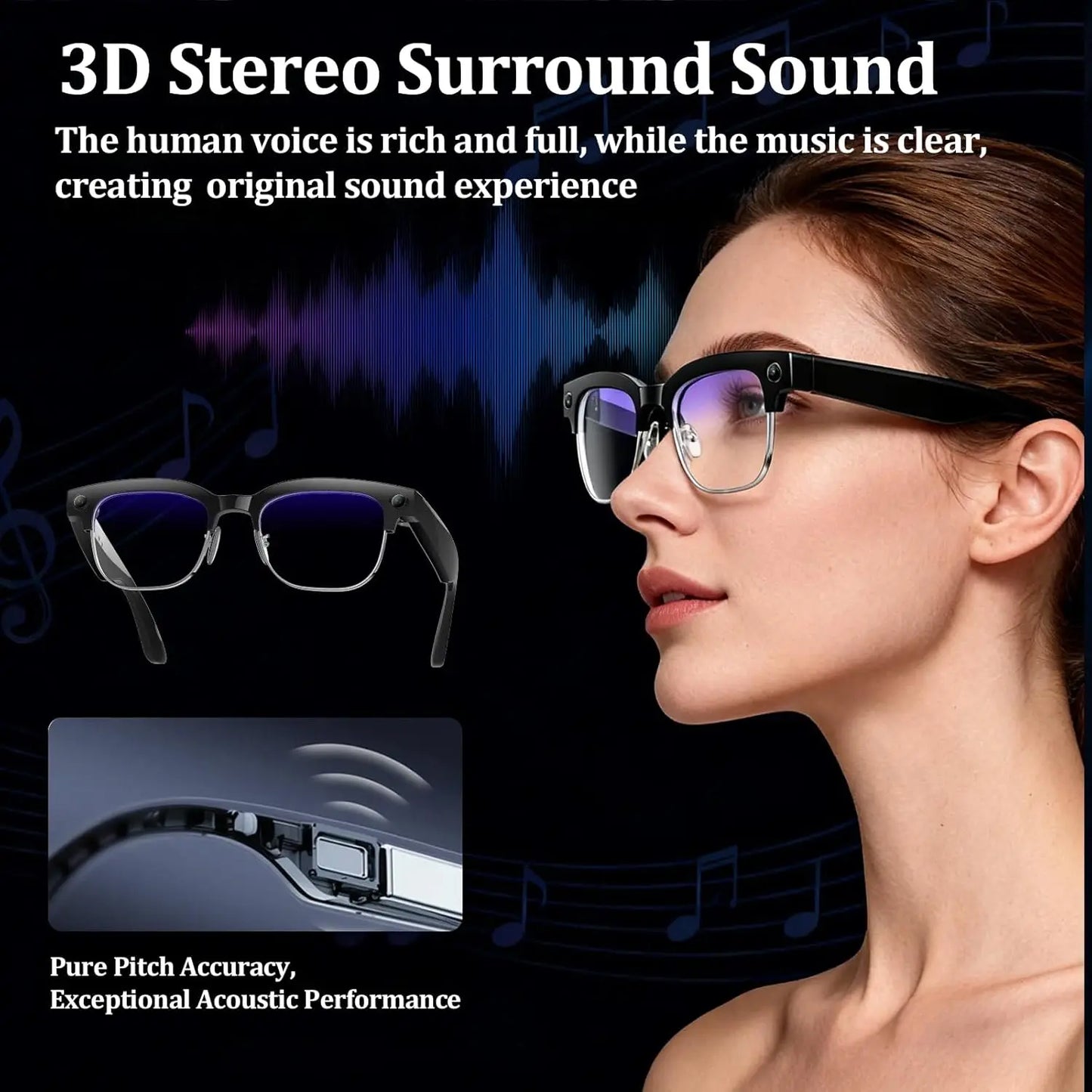 2026 New Men Smart AI Glasses 4K HD 800MP Camera Chat GPT Bluetooth Call Language Translation Wifi Music Player Sunglasses Women