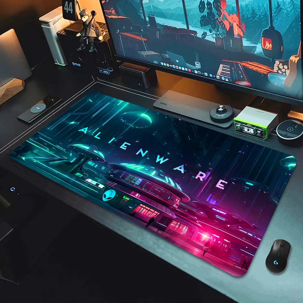 XXL Mouse Pad Computer Custom Desktop Mouse Pads Alienware LOGO Mousepad Natural Rubber Lauge Mouse Mat Anti-slip Soft Carpe