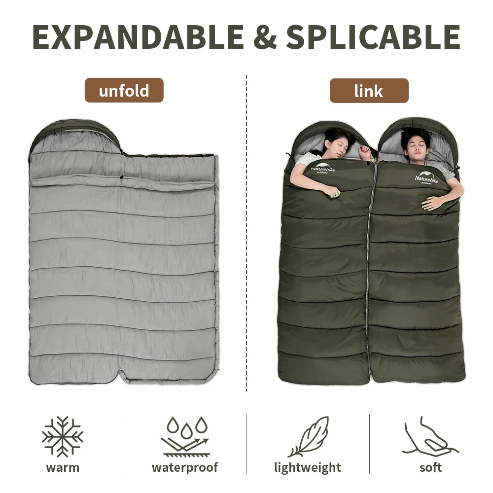 Naturehike Sleeping Bag Ultralight Winter Sleeping Bag Lightweight Waterproof Sleeping Bag Outdoor Camping Sleeping Bag