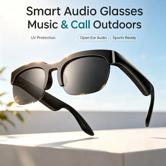 XG89 Smart Bluetooth Audio Sunglasses, Real-Time Translator Glasses with Anti-UV HD Lenses for Travel Driving Outdoor