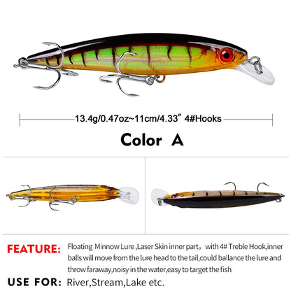 11CM Luya Bait Mino 13.4G 10-color bait fishing gear store DW1199