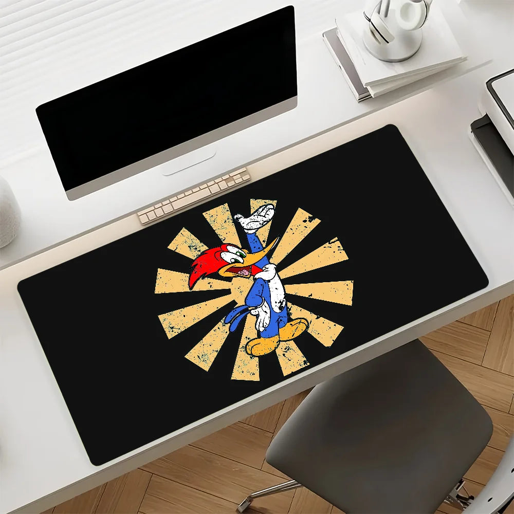The W-Woody W-Woodpecker  Mouse Pad Non-slip Rubber Computer Mat Gamer Balance Decoracion Deskmat Laptop Office Large