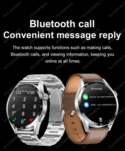 2025 New Smart Watch Men Women GPS 1.36'' AMOLED Touch Screen Smartwatch Heat Rate Monitor BT Call Sport Smart Watches Men Women
